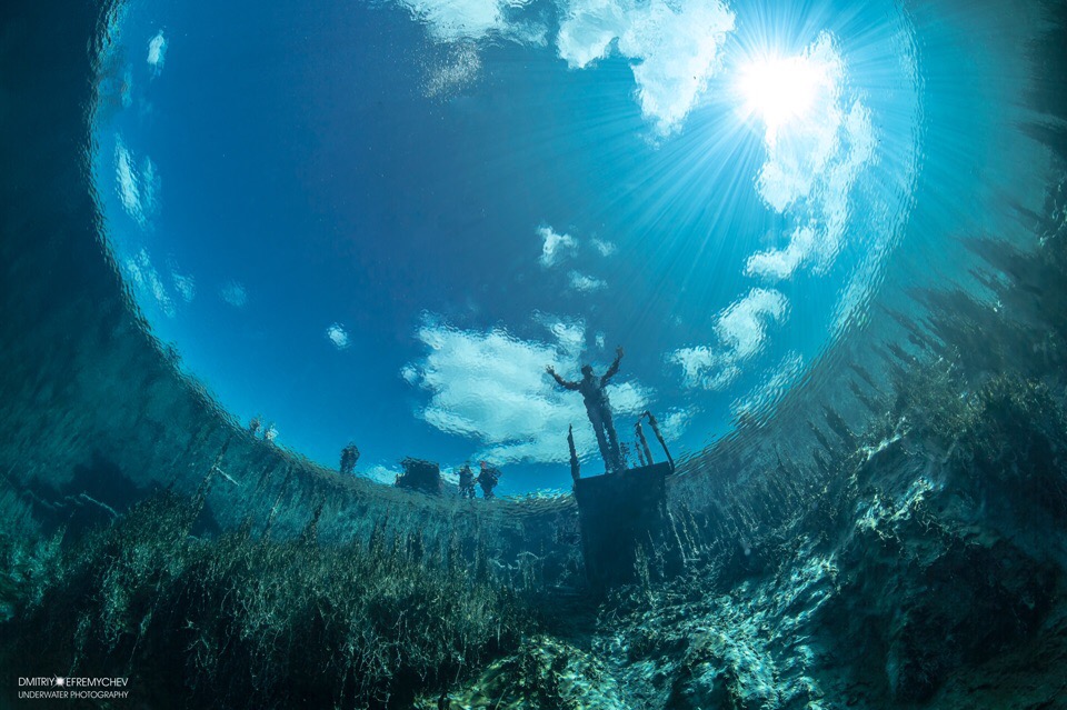 подводная фотография голубого озера самары